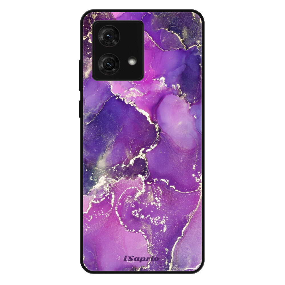 Lesklé puzdro Exclusive iSaprio - Purple Marble 10 - Motorola Moto G84