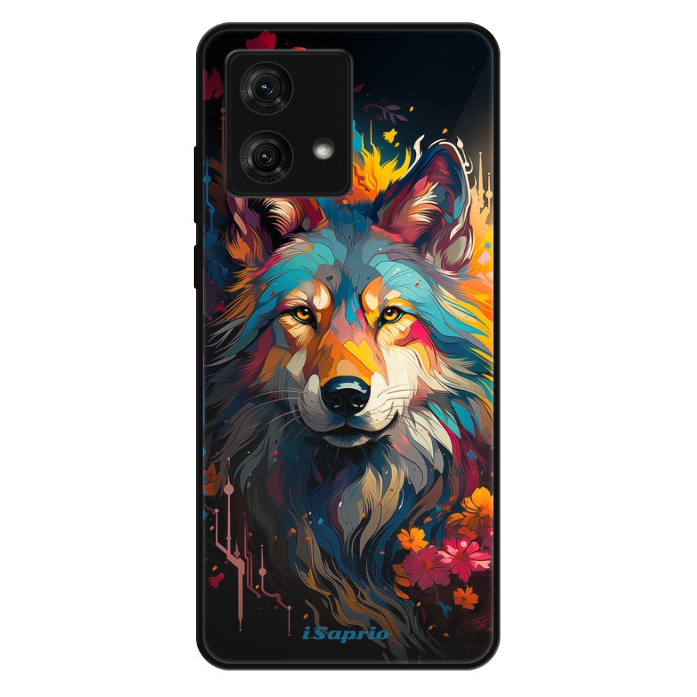 Lesklé puzdro Exclusive iSaprio - Mysterious Wolf - Motorola Moto G84