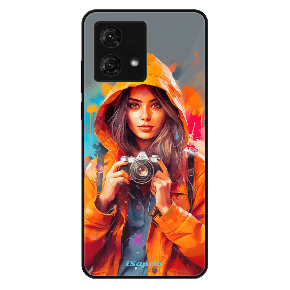 Lesklé puzdro Exclusive iSaprio - Girl with Camera - Motorola Moto G84