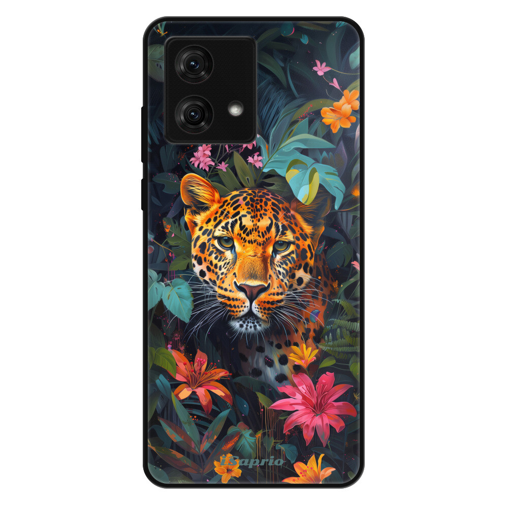Lesklé puzdro Exclusive iSaprio - Flower Jaguar - Motorola Moto G84