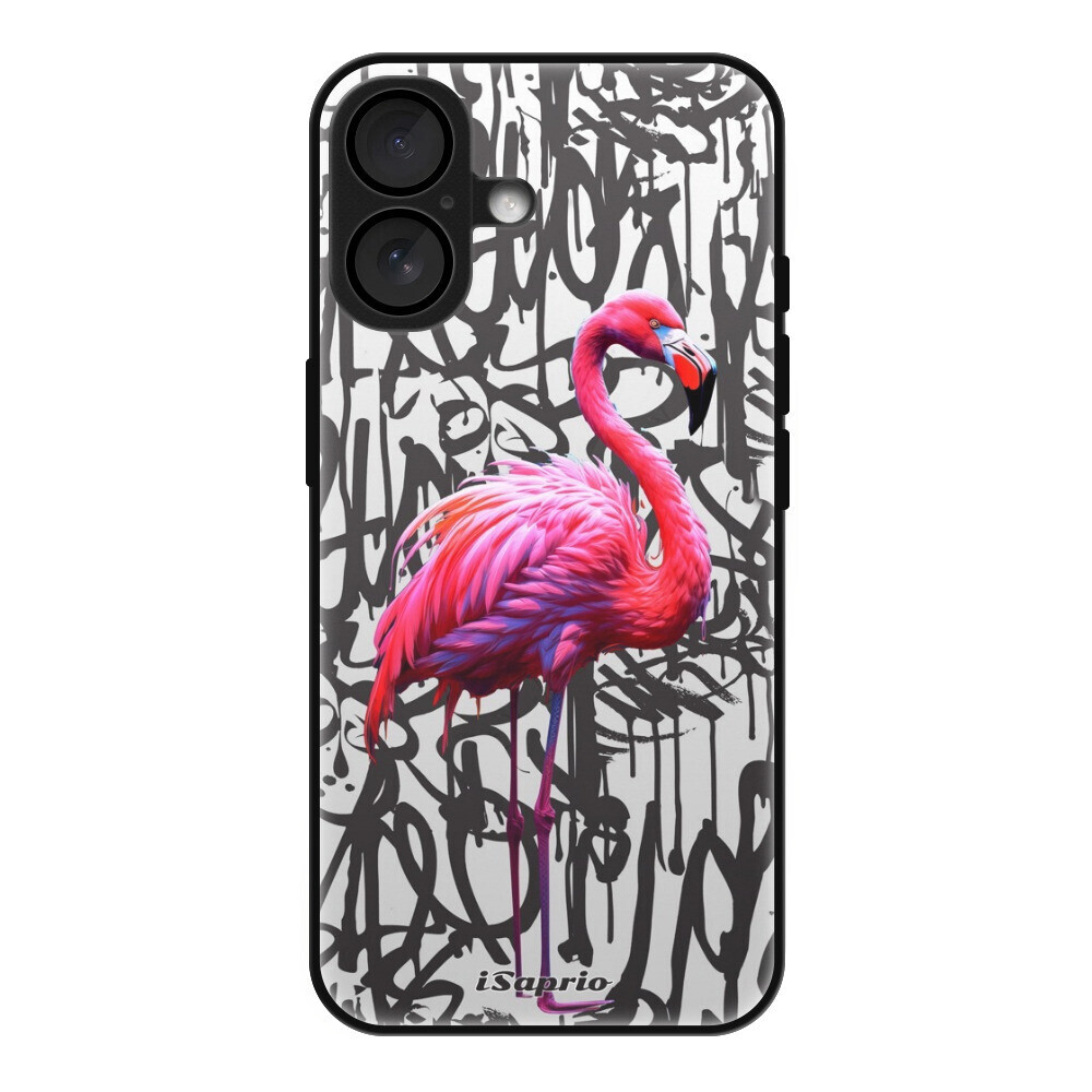Lesklé puzdro MagSafe iSaprio - Flamingo Graffiti - iPhone 16