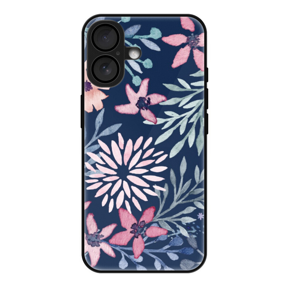 Lesklé puzdro MagSafe iSaprio - Leaves on Blue - iPhone 16