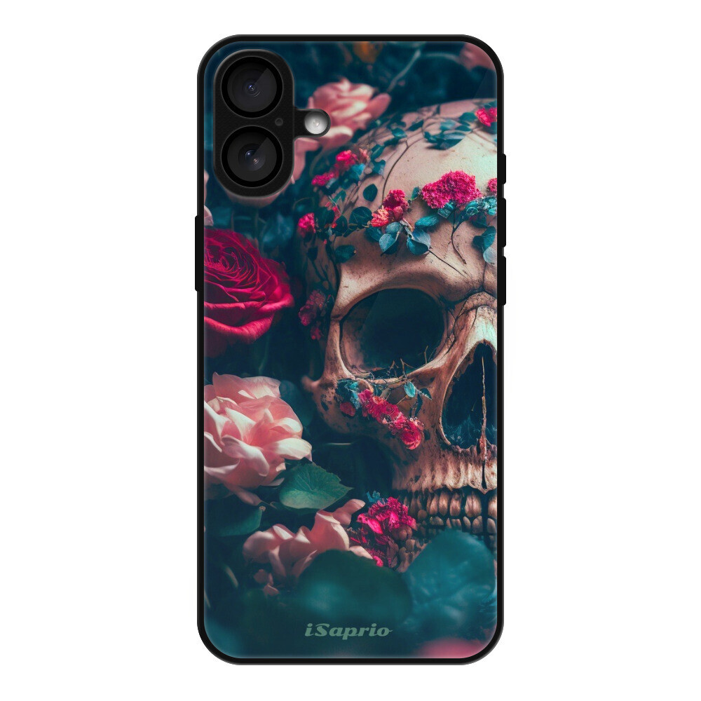 Lesklé puzdro MagSafe iSaprio - Skull in Roses - iPhone 16 Plus