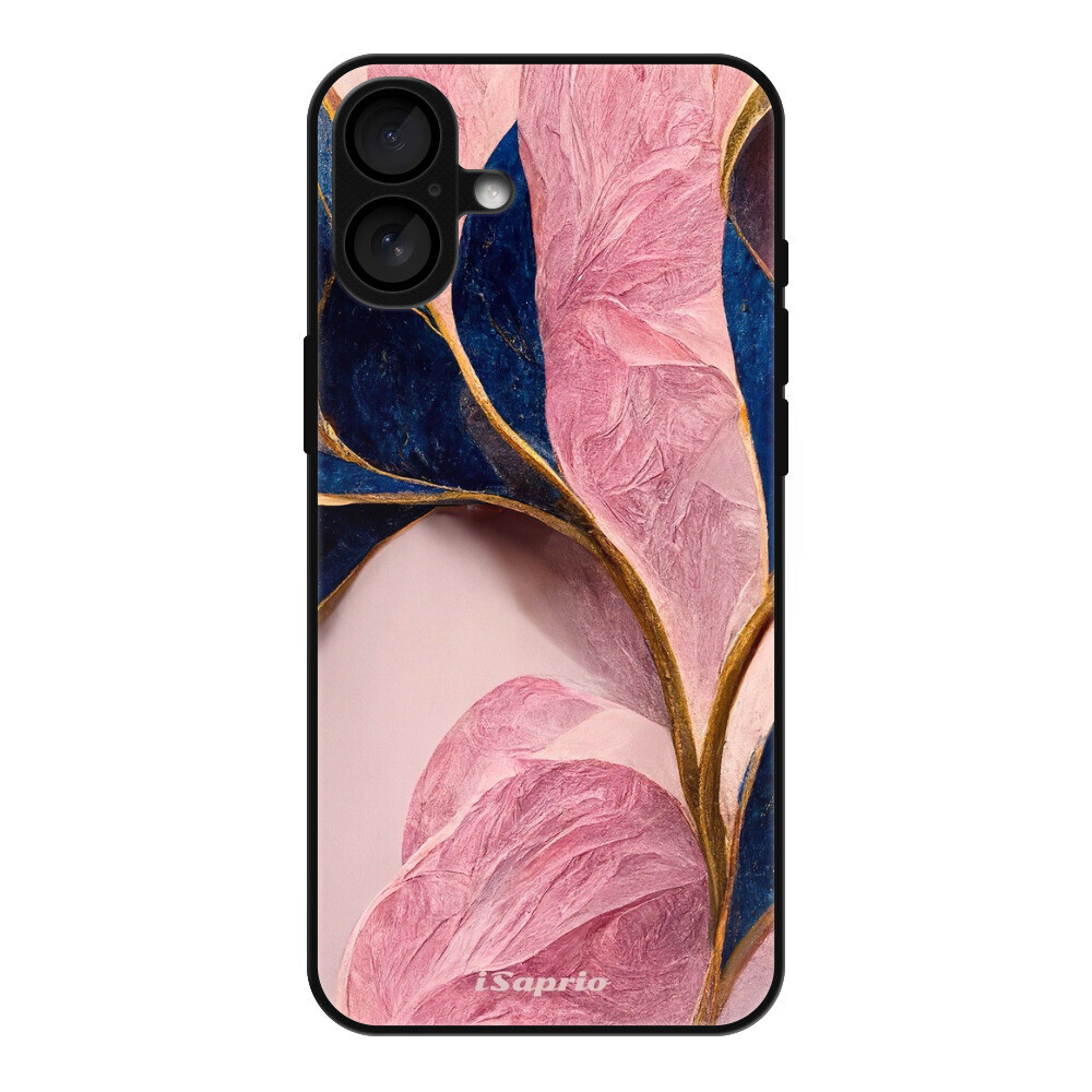 Lesklé puzdro MagSafe iSaprio - Pink Blue Leaves - iPhone 16 Plus