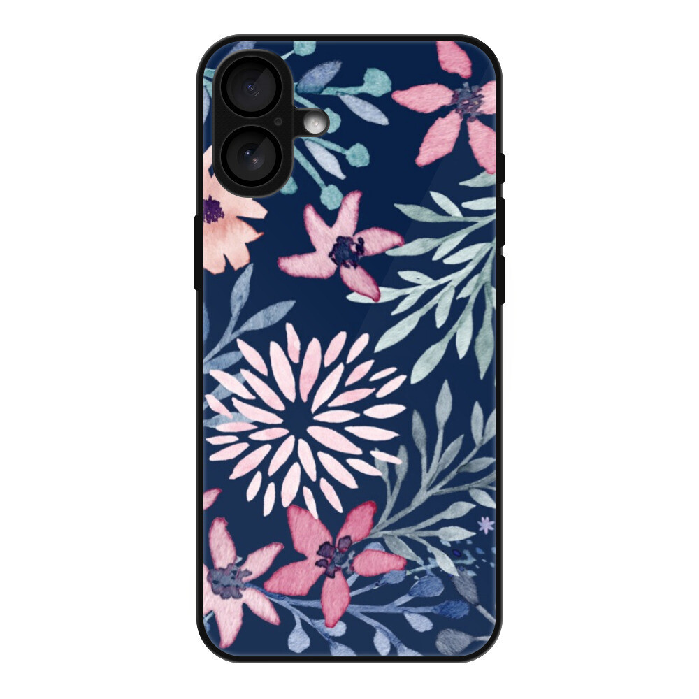 Lesklé puzdro MagSafe iSaprio - Leaves on Blue - iPhone 16 Plus