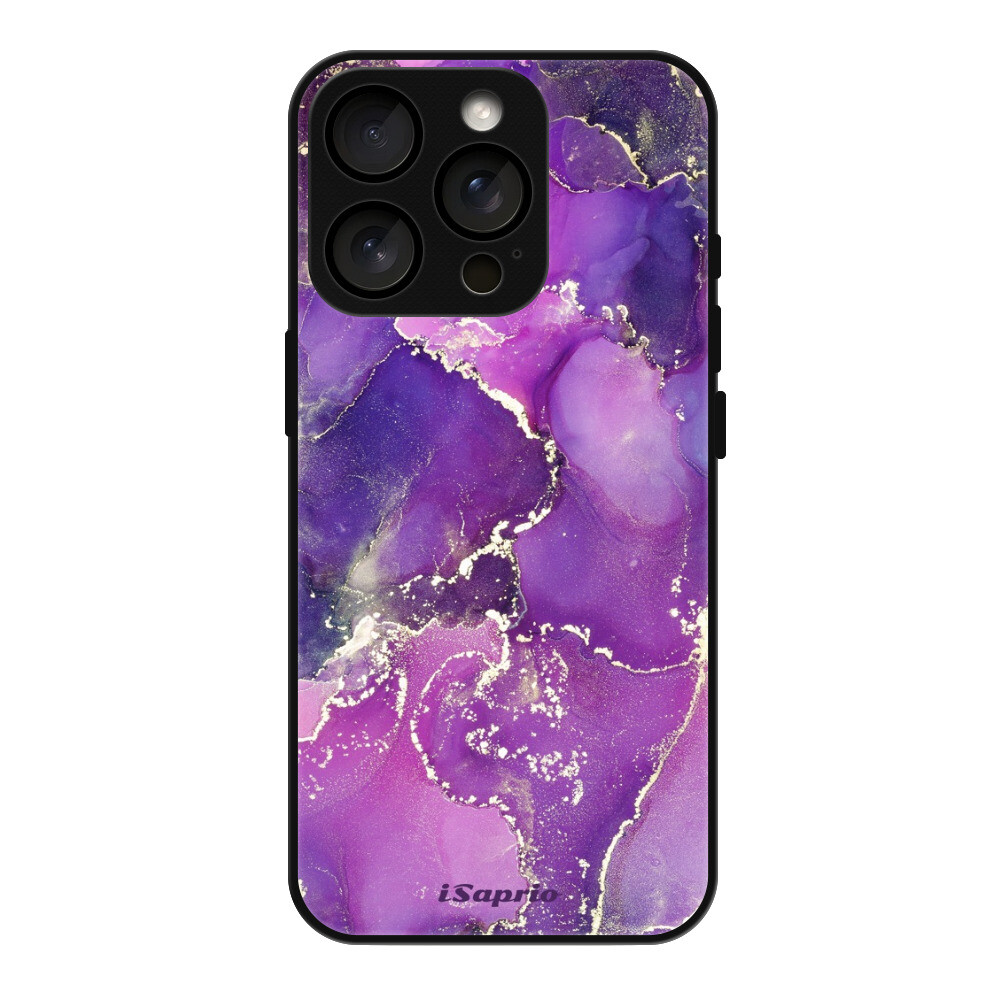Lesklé puzdro MagSafe iSaprio - Purple Marble 10 - iPhone 16 Pro