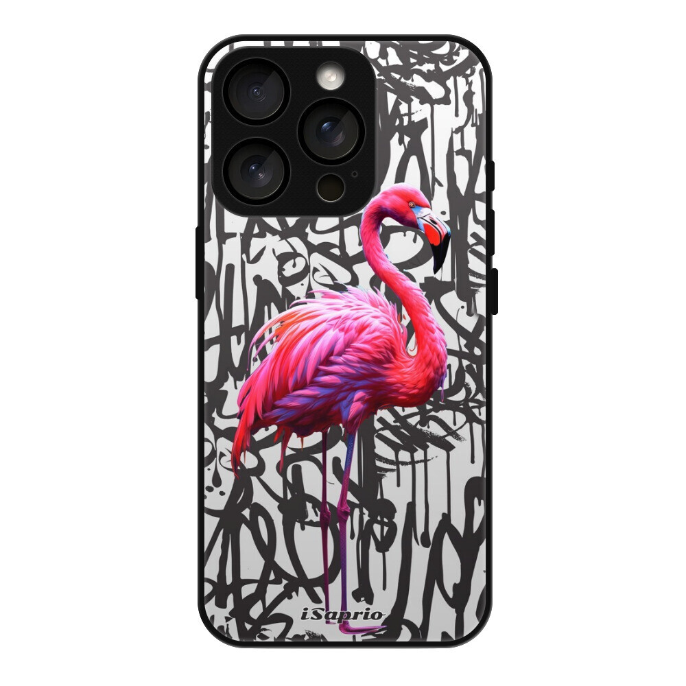 Lesklé puzdro MagSafe iSaprio - Flamingo Graffiti - iPhone 16 Pro