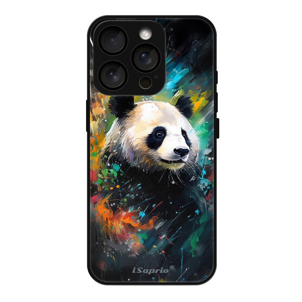 Lesklé puzdro MagSafe iSaprio - Abstract Panda - iPhone 16 Pro