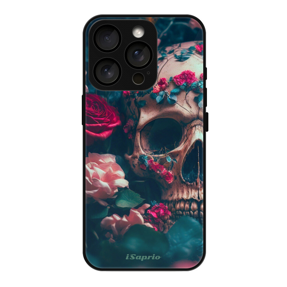 Lesklé puzdro MagSafe iSaprio - Skull in Roses - iPhone 16 Pro