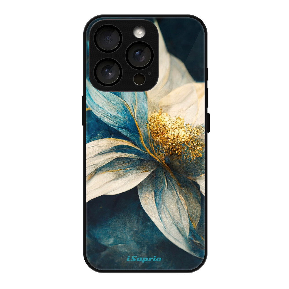 Lesklé puzdro MagSafe iSaprio - Blue Petals - iPhone 16 Pro