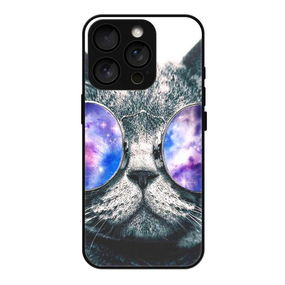 Lesklé puzdro MagSafe iSaprio - Galaxy Cat - iPhone 16 Pro