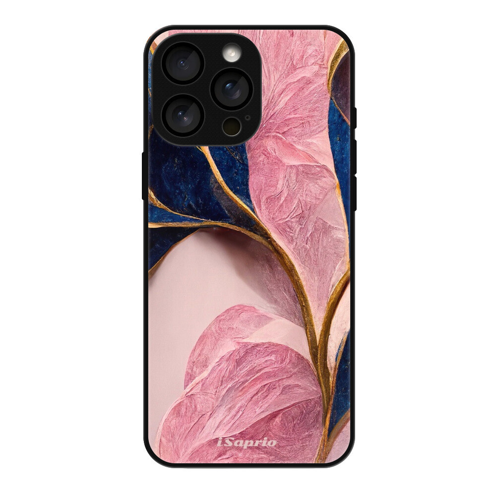 Lesklé puzdro MagSafe iSaprio - Pink Blue Leaves - iPhone 16 Pro Max