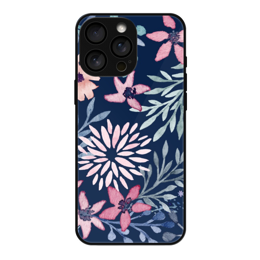 Lesklé puzdro MagSafe iSaprio - Leaves on Blue - iPhone 16 Pro Max