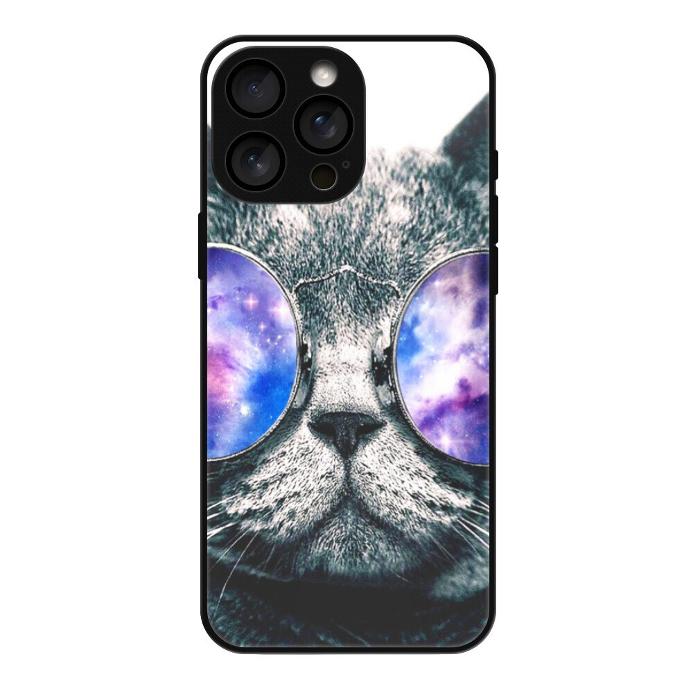 Lesklé puzdro MagSafe iSaprio - Galaxy Cat - iPhone 16 Pro Max