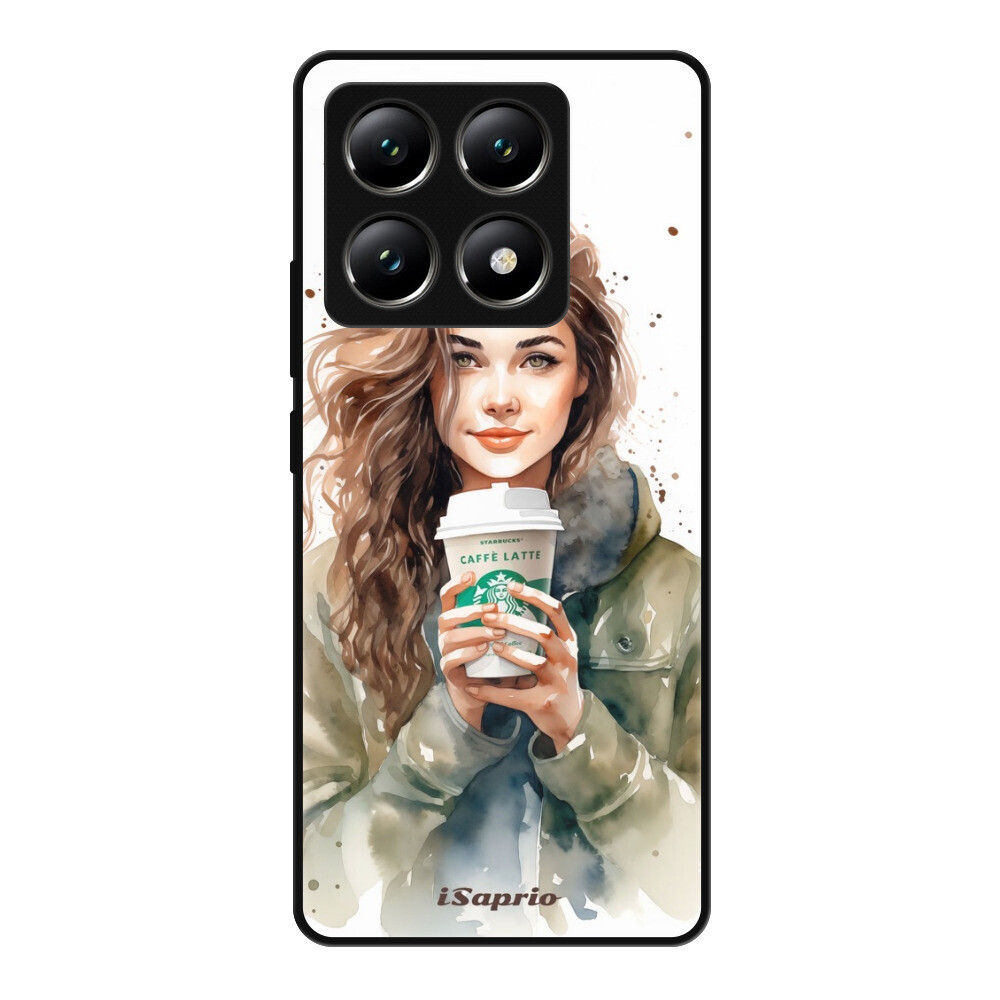 Lesklé puzdro Exclusive iSaprio - Girl With Latte - Xiaomi 14T