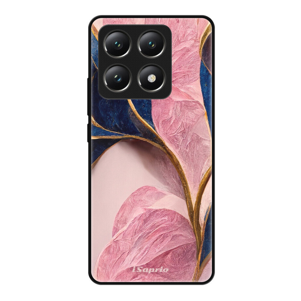 Lesklé puzdro Exclusive iSaprio - Pink Blue Leaves - Xiaomi 14T Pro