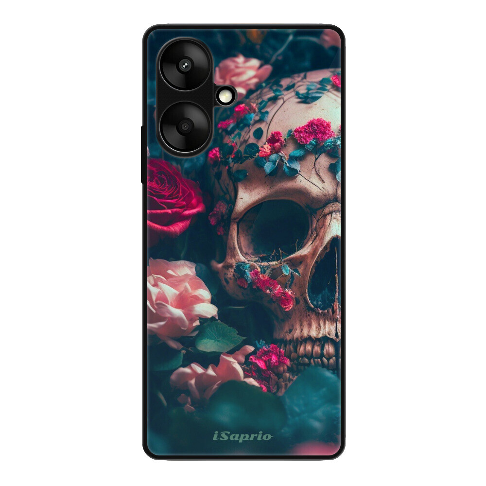 Lesklé puzdro Exclusive iSaprio - Skull in Roses - Xiaomi Redmi 13C 5G