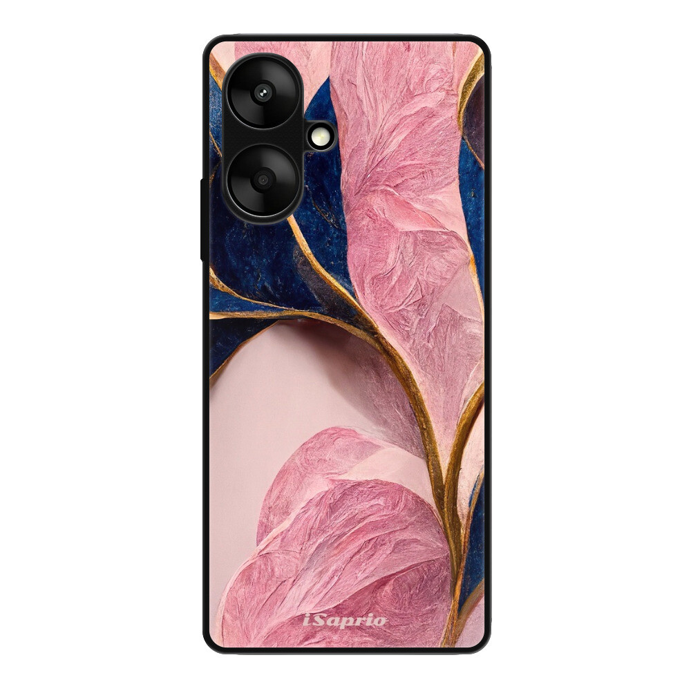 Lesklé puzdro Exclusive iSaprio - Pink Blue Leaves - Xiaomi Redmi 13C 5G