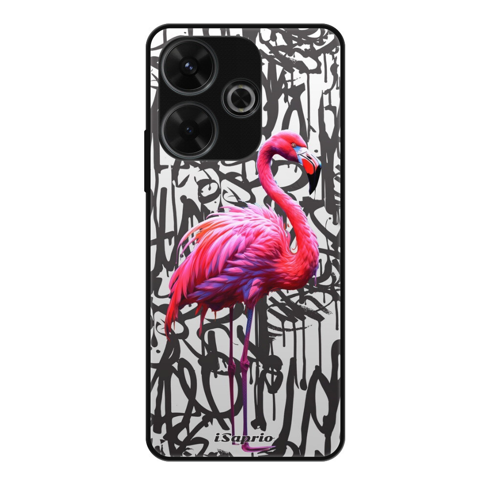 Lesklé puzdro Exclusive iSaprio - Flamingo Graffiti - Xiaomi Redmi 13