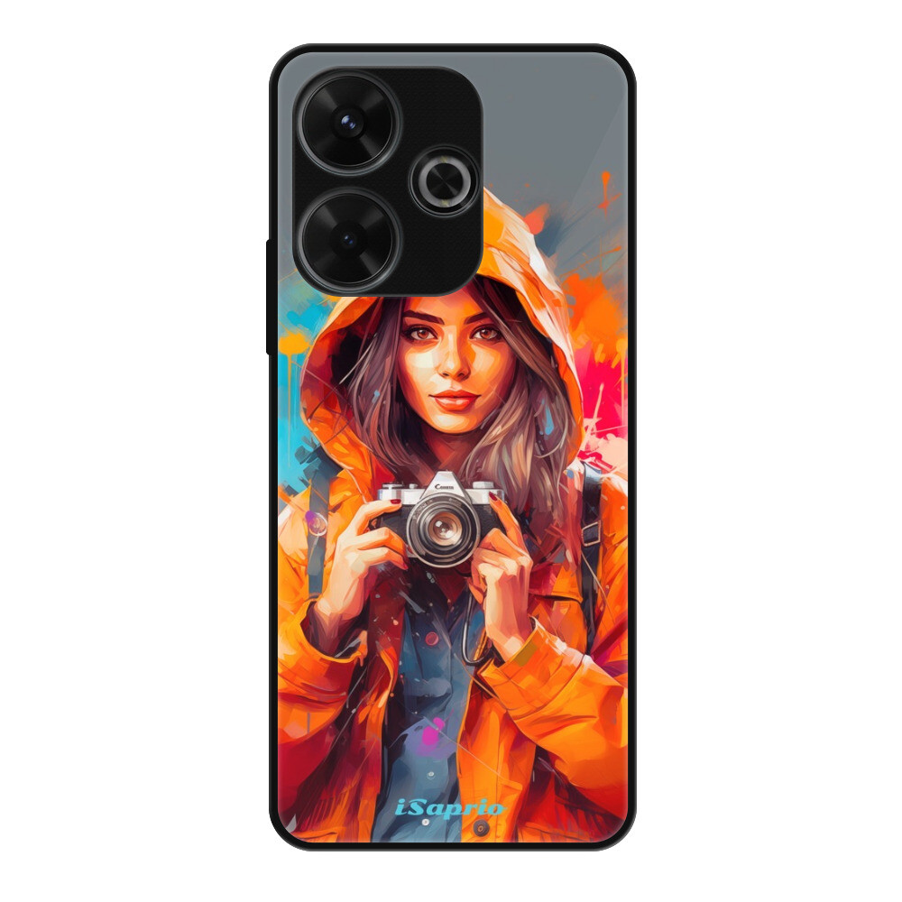 Lesklé puzdro Exclusive iSaprio - Girl with Camera - Xiaomi Redmi 13