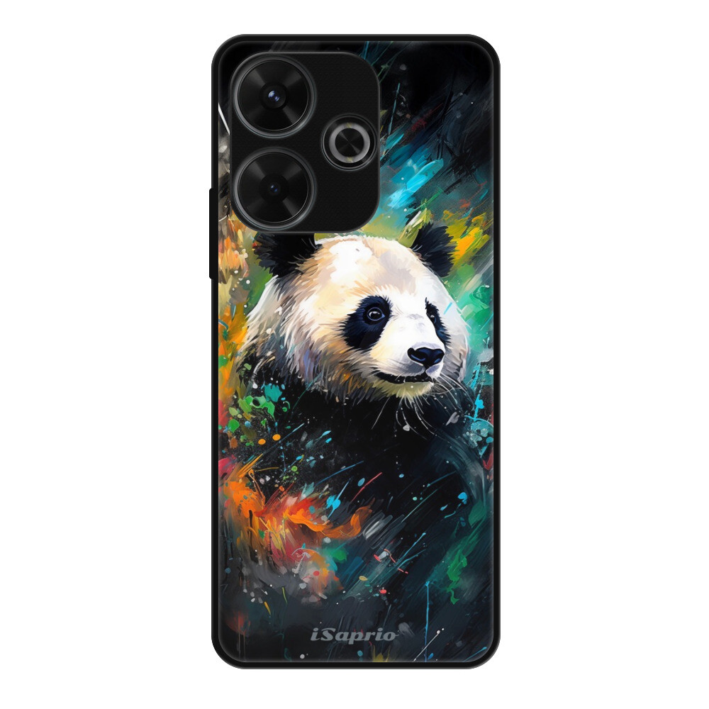 Lesklé puzdro Exclusive iSaprio - Abstract Panda - Xiaomi Redmi 13