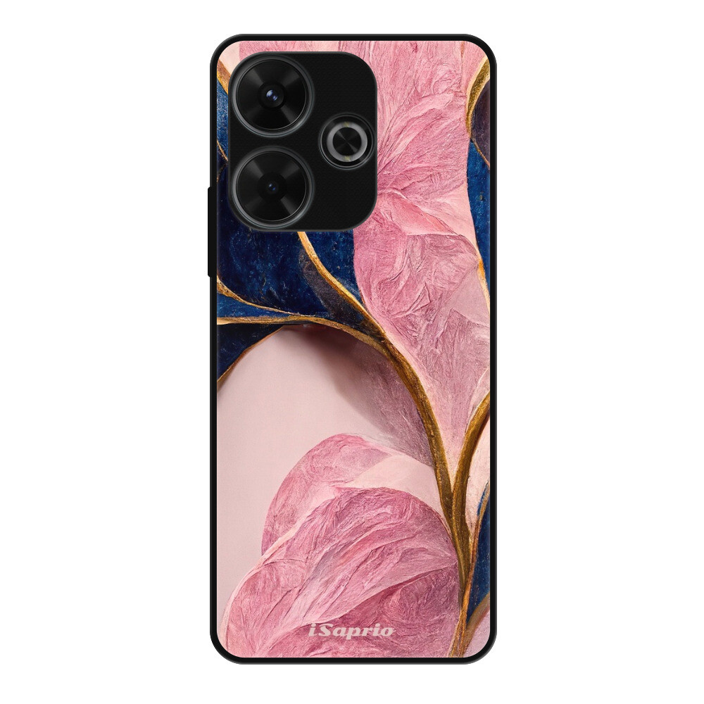 Lesklé puzdro Exclusive iSaprio - Pink Blue Leaves - Xiaomi Redmi 13