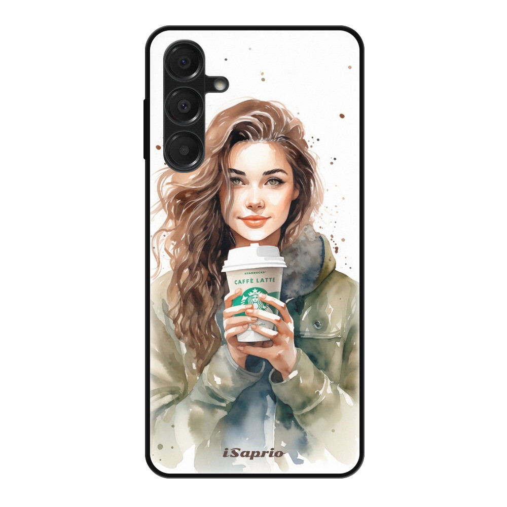 Lesklé puzdro Exclusive iSaprio - Girl With Latte - Samsung Galaxy A16 5G