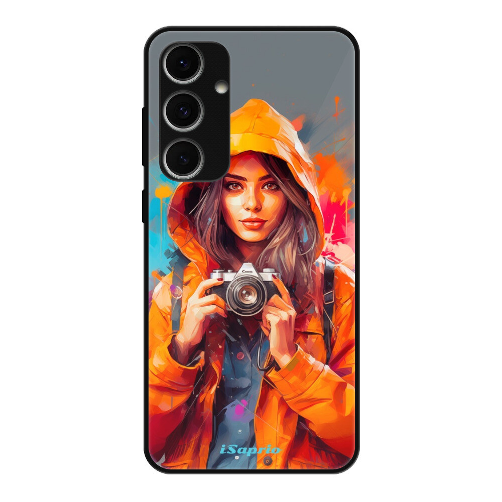 Lesklé puzdro Exclusive iSaprio - Girl with Camera - Samsung Galaxy S24 FE