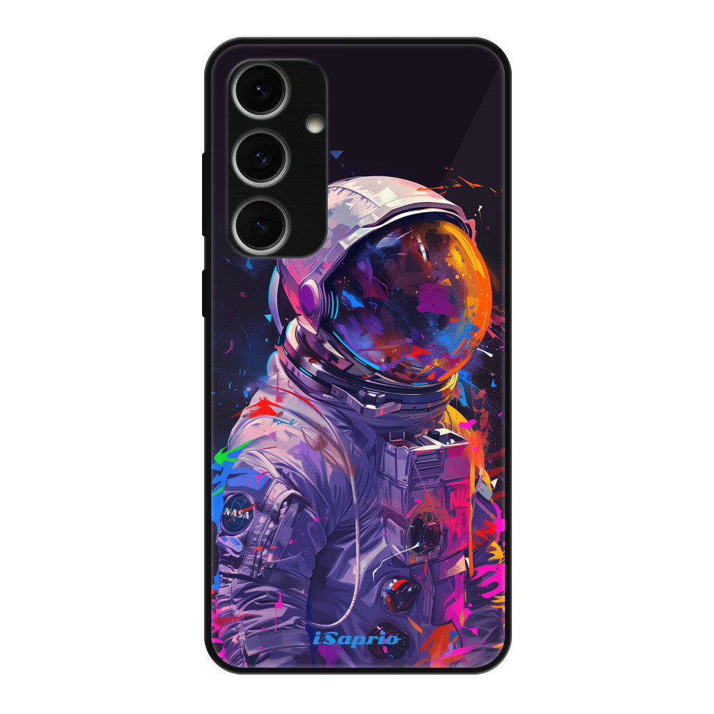 Lesklé puzdro Exclusive iSaprio - Neon Astronaut - Samsung Galaxy S24 FE