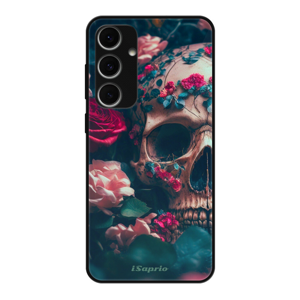 Lesklé puzdro Exclusive iSaprio - Skull in Roses - Samsung Galaxy S24 FE