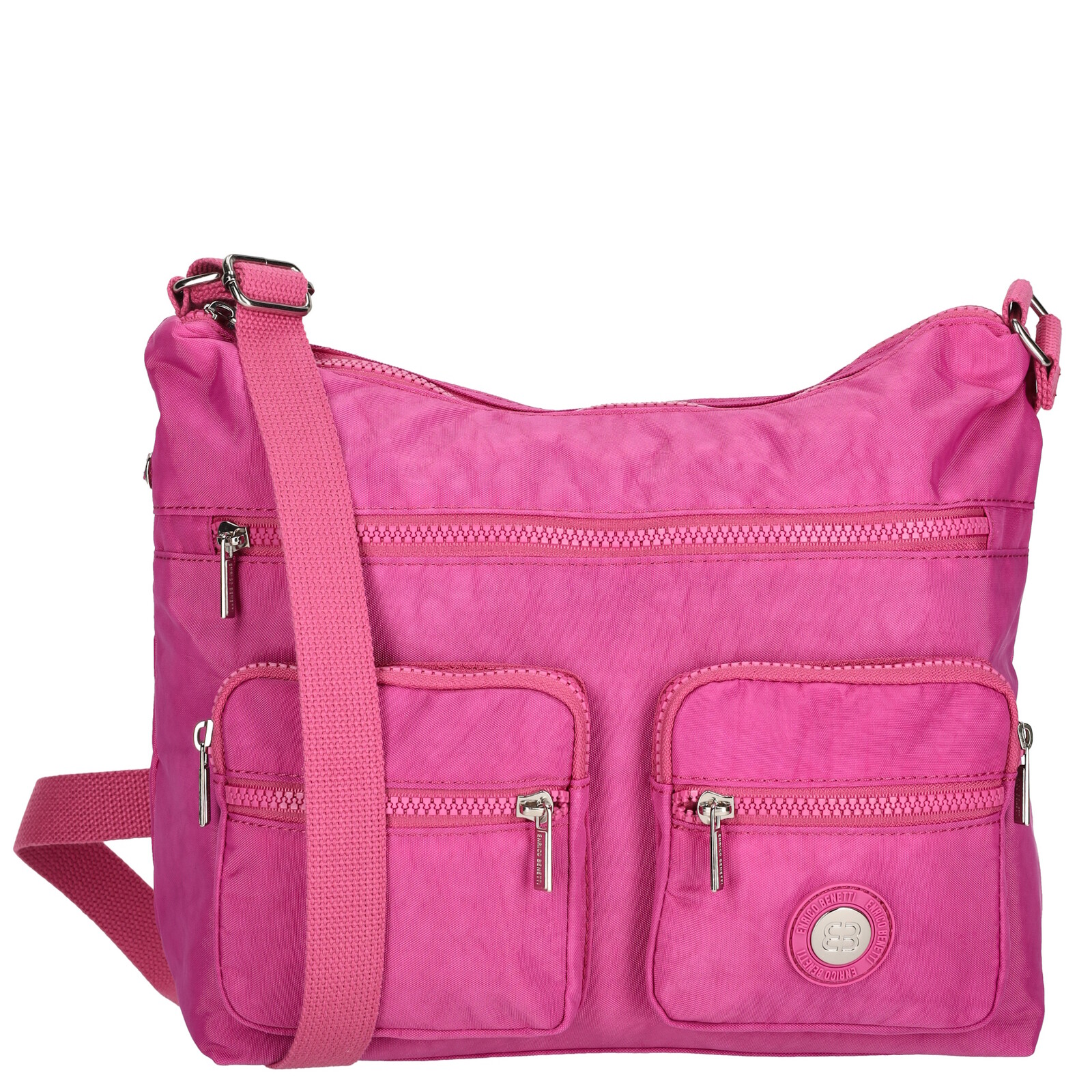 Dámska taška na rameno multipocket Crinkle Enrico Benetti - fuchsiová