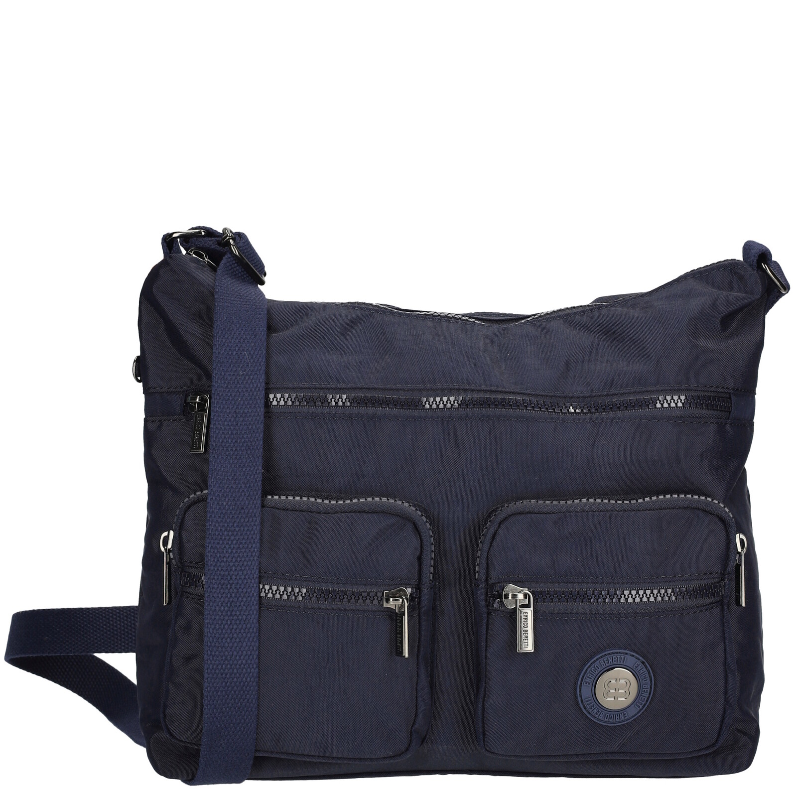 Dámska taška na rameno multipocket Crinkle Enrico Benetti - navy