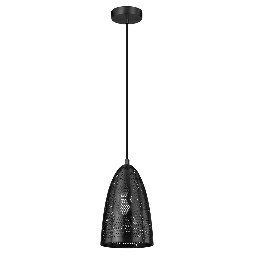 Závesná lampa Bene 20/33 kužeľ 1x60w e27 prelamovaná čierna
