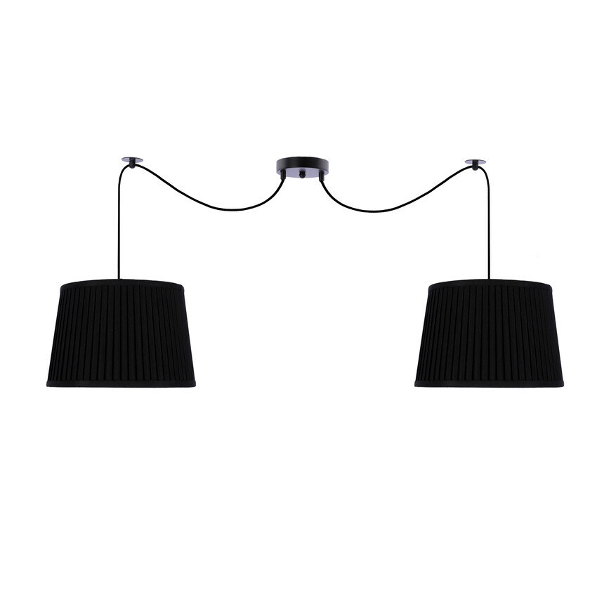 Závesná lampa Gillo čierna 2X40W E27 tienidlo čierne