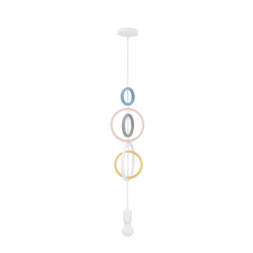 Závesná lampa Hoops 5 1x20W E27 iq detská mix farieb