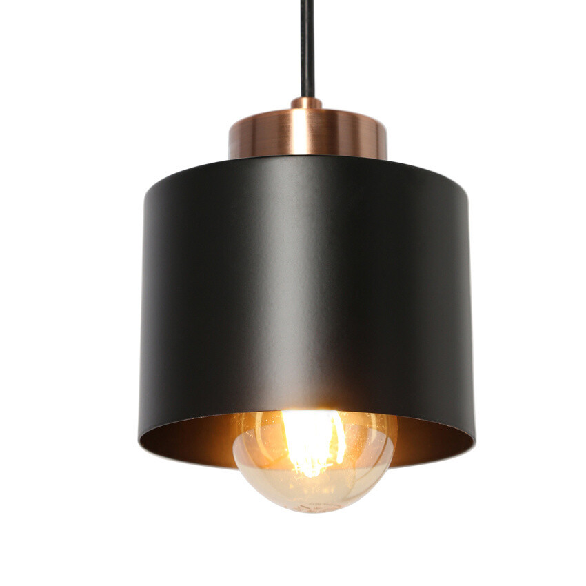 Čierna závesná lampa Olena