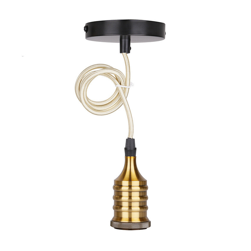 Závesná lampa z patiny/čierneho kovu E27