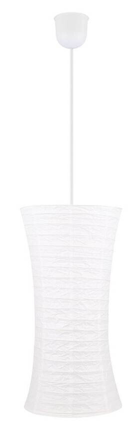 Závesná lampa z bieleho papiera, nastaviteľná, 60W E27 Tai