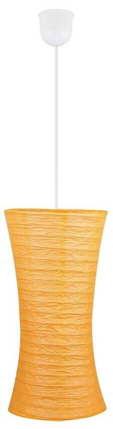 Oranžová papierová závesná lampa, nastaviteľná, 60W E27 Tai