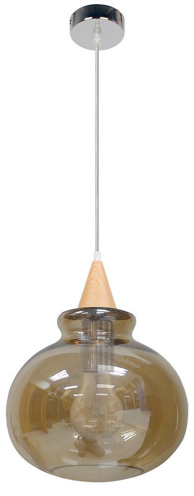 Závesná sklenená lampa, dymové tienidlo, 60W, E27, Enriks 2