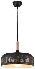 Čierno-zlatá kuchynská závesná lampa 1xE27 Mocca