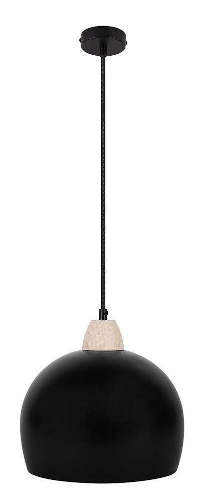 Závesná lampa s čiernym hliníkovým tienidlom 60W E27 Monroe