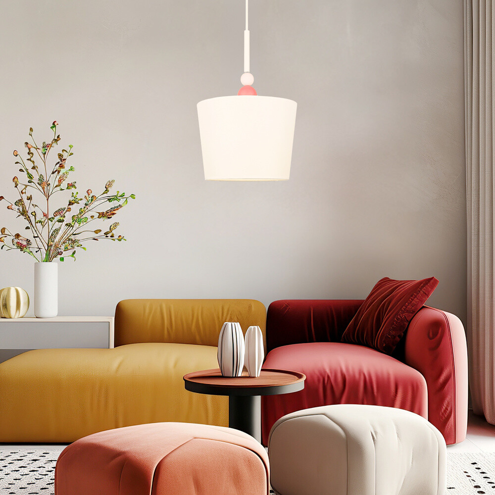 Závesná lampa biela do detskej izby 1xE27 Bebe