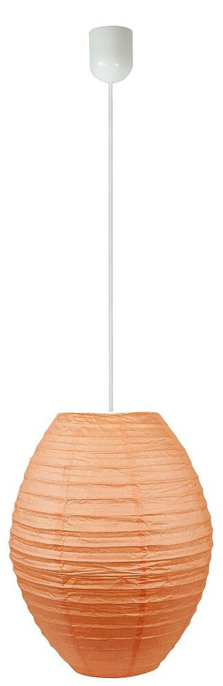 Oranžová papierová závesná lampa úľový kokón