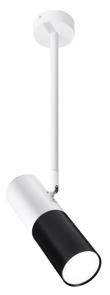 Nastaviteľná závesná lampa trubice čierna a biela