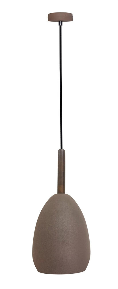 Závesná lampa hnedá kov/drevo E27 Flen Ledea