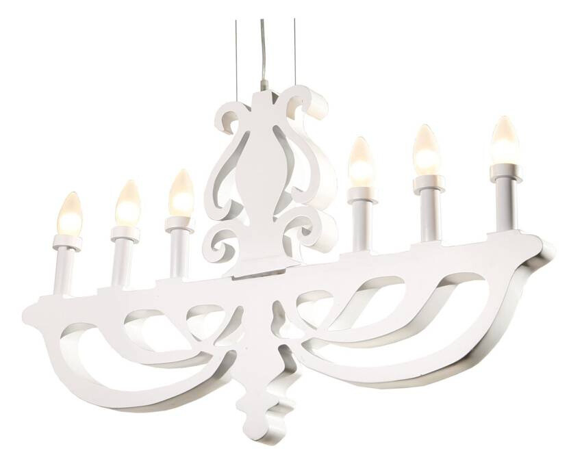 Závesná lampa biela 6xE14 Damar