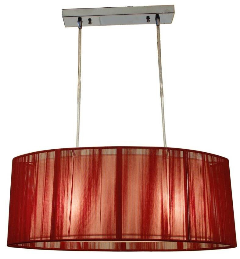 Stropná lampa Artemis 2X60W E27 červená