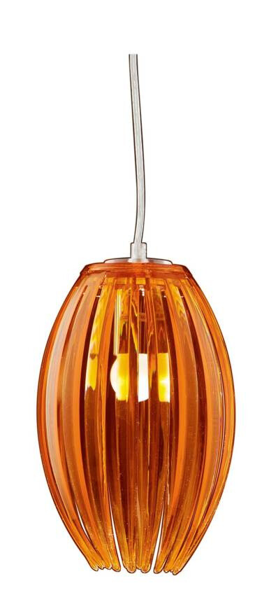 Malá oranžová akrylová závesná lampa Abuko