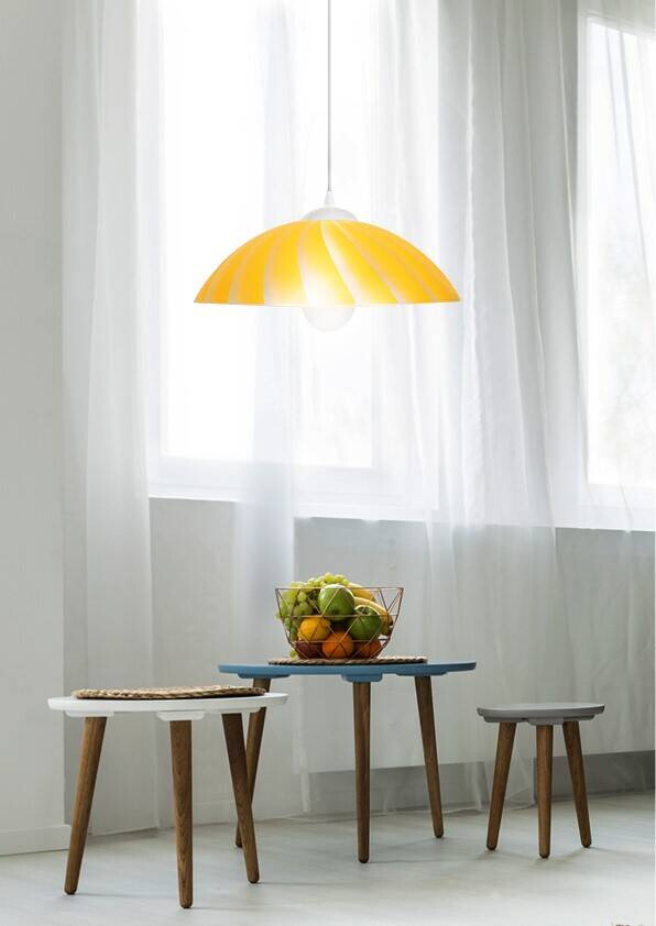 Stropná lampa závesná kamila e27 žltá